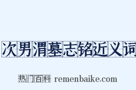 次男渭墓志铭近义词是什么意思的图片
